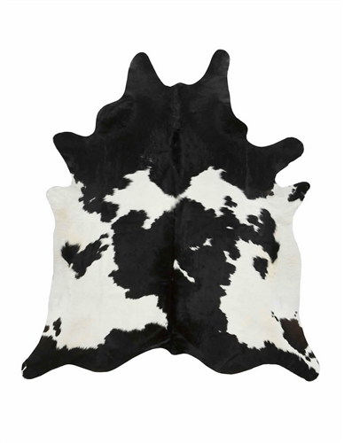 Black and White Natural Cowhide Rug