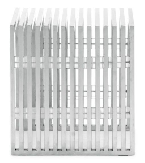 Slatted Stainless Steel Single Bench