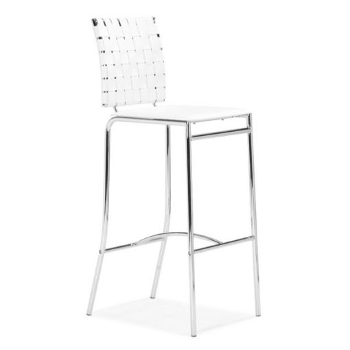 White Criss Cross Bar Chair