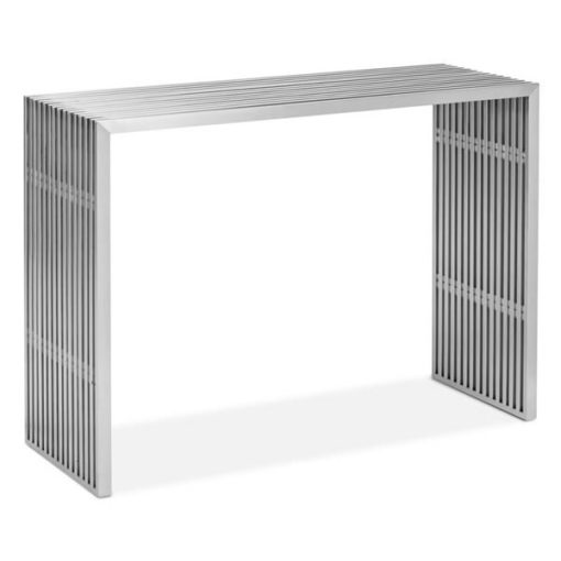 Slatted Steel Console Table