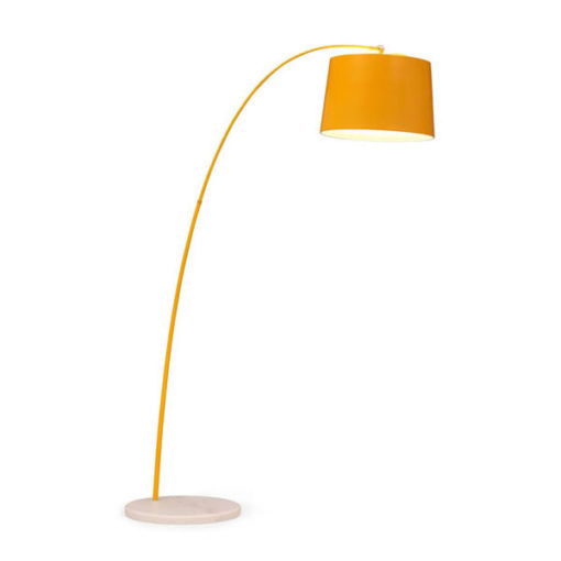 Yellow Twisty Floor Lamp