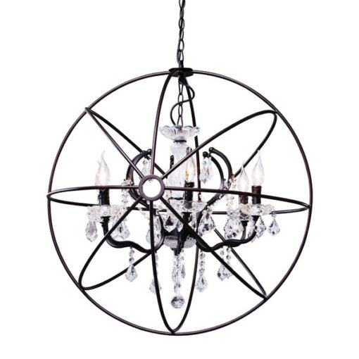 Cosmos Metal and Crystal Chandelier - Discontinued