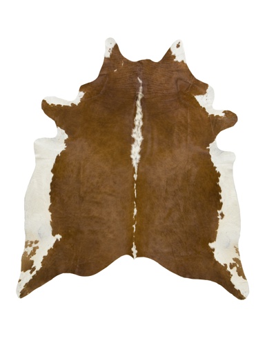 Brown and White Regular Cowhide
