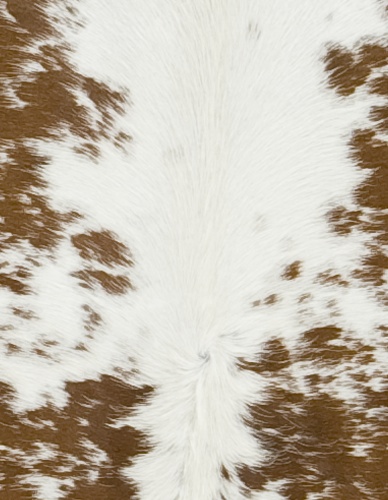 Brown and White Salt and Pepper Cowhide Detail