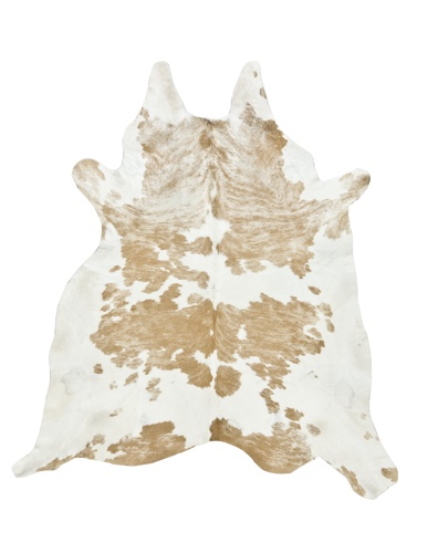 Beige and White Special Cowhide