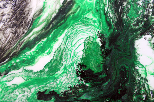 Emerald Green Untitled Modern Abstract Art II by Christopher LaBauve