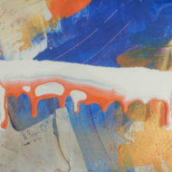 Austin Allen James Color Saturation: Orange and Blue Abstract Painting