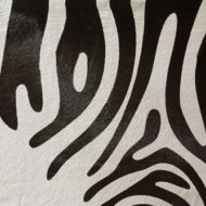 Zebra Black on White Cowhide