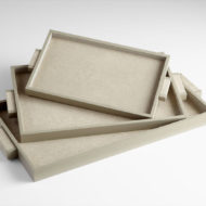 Melrose Shagreen Leather Trays