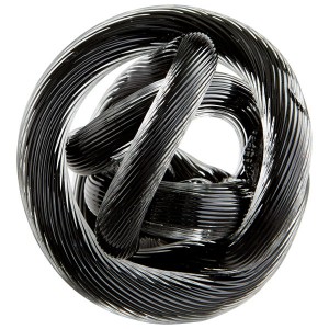 Braid Black Glass Knot Sculpture | MOSS MANOR
