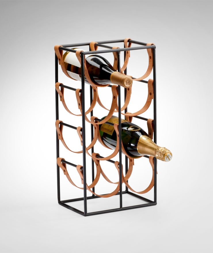 Esquire Leather Wine Holder Moss Manor, Leather Wine Holder