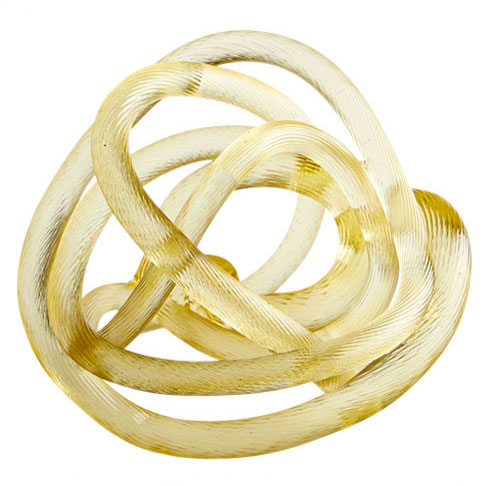 Fuse Yellow Gold Glass Knot Sculpture Large