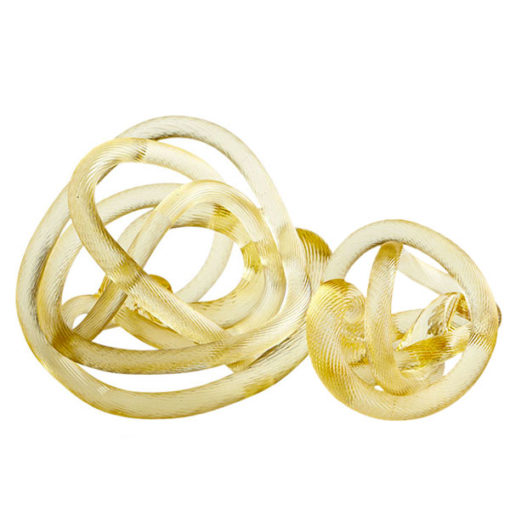 Fuse Gold Glass Knot Sculpture