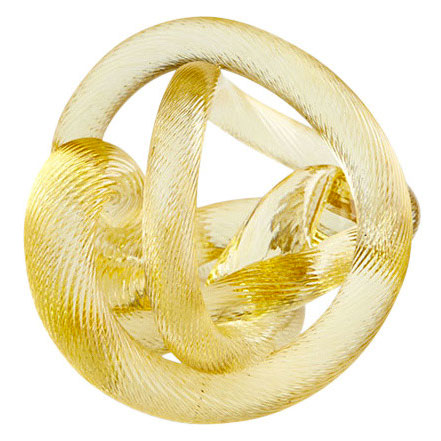 Fuse Yellow Gold Glass Knot Sculpture Small