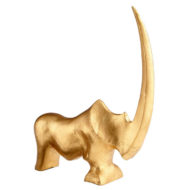 Gold Leaf Rhino Sculpture