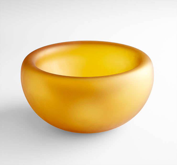 Large Aureole Bowl. modern-amber-glass-large-aureole-bowl-CN06706. 
