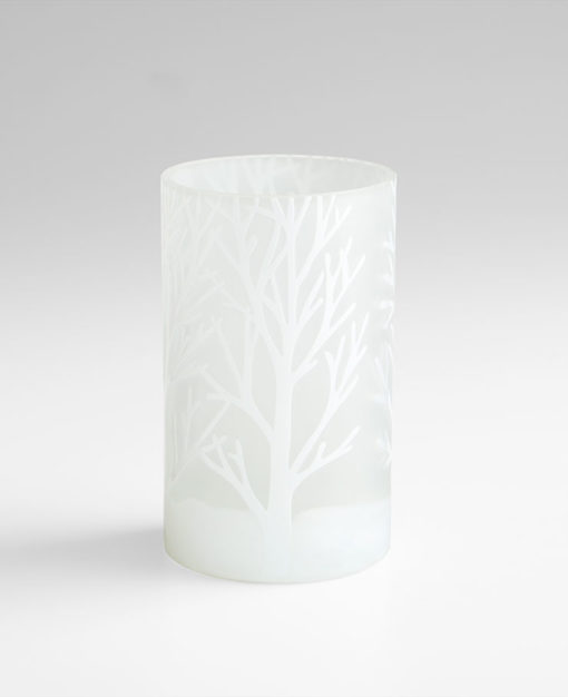 Small Frosted Bark Vase