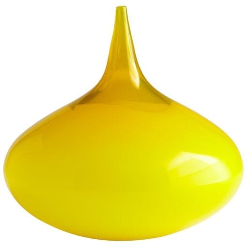 Modern Yellow Teardrop Moonbeam Vase