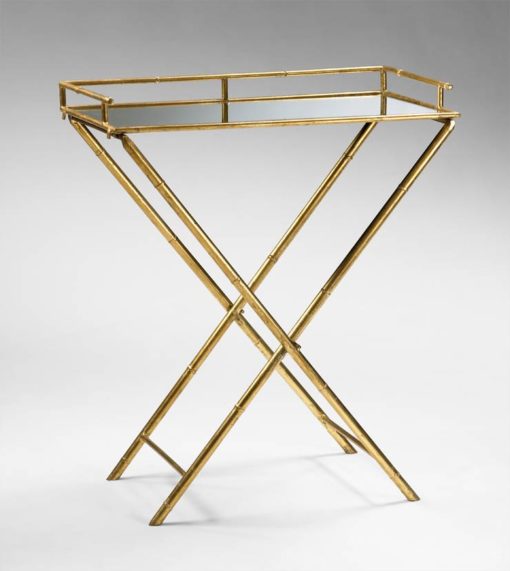 Gold Bamboo Console Table