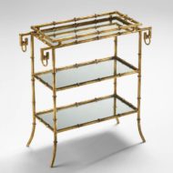 Bamboo Side Cart Table