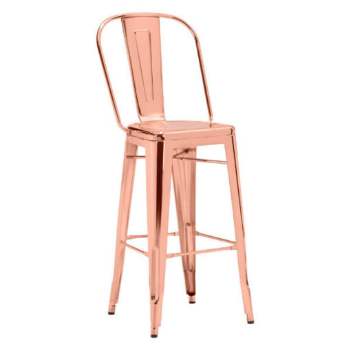 Rose Gold Elio Bar Chair