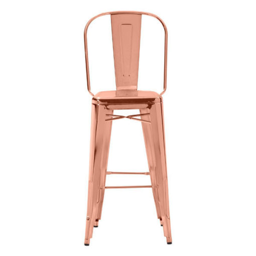 Rose Gold Elio Bar Chair