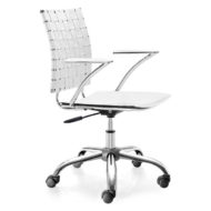 White Criss Cross Office Chair