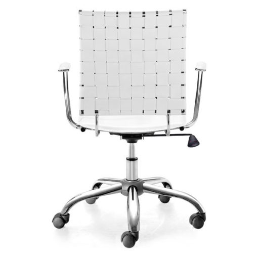 White Criss Cross Office Chair