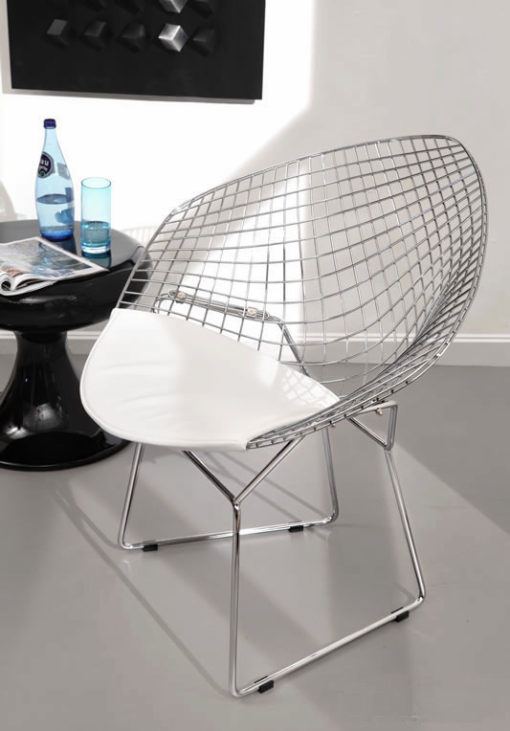 Nadia Dining Chair with White Cushion