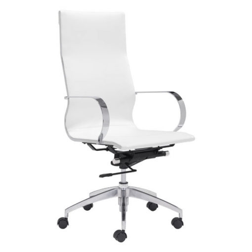 White High Back Glider Office Chair