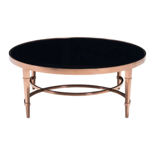 Rose Gold and Black Coffee Table