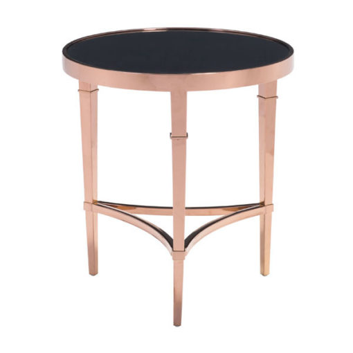 Rose Gold and Black Side Table