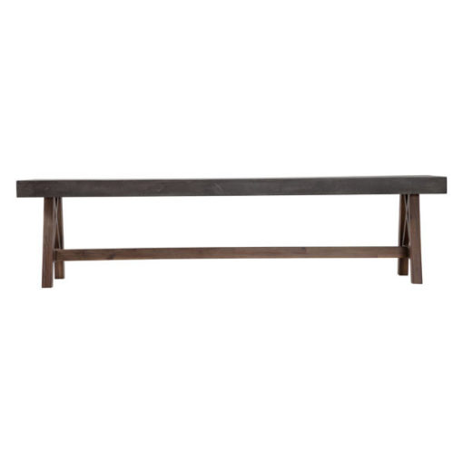 Ford Cement and Natural Wood Dining Bench