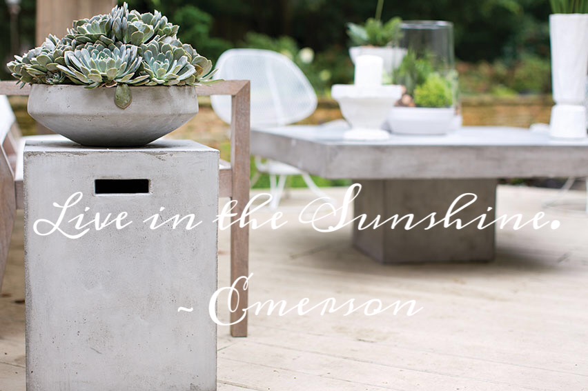 Live in the Sunshine Newport Outdoor Concrete Stools