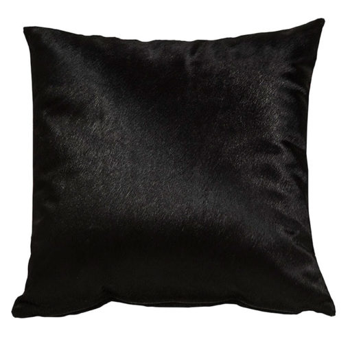 Ebony Black Cowhide Pillows 22 x 22