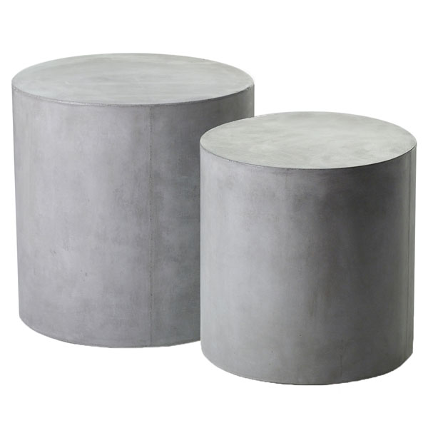 Holloway Round Concrete Side Tables, Round Concrete Table