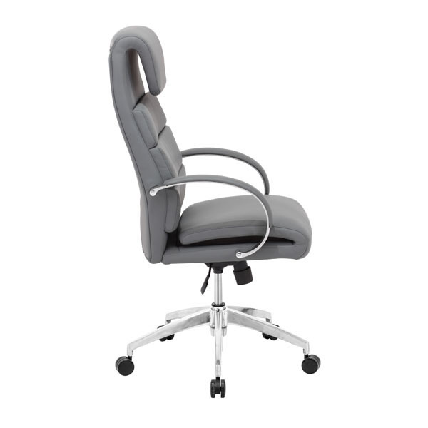 Simple Padded Gray Office Chair - Lider Plus