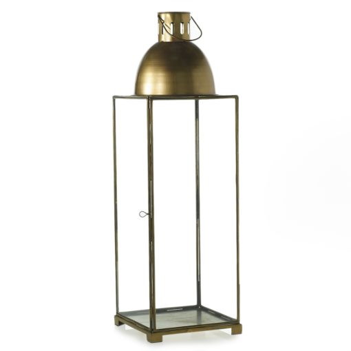 Gold Brass Bronze Classic Traditional Candle Lantern Oversized Extra Large Set Pair