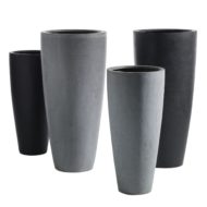 Ashton Oversized Gray and Black Vase Planter Collection