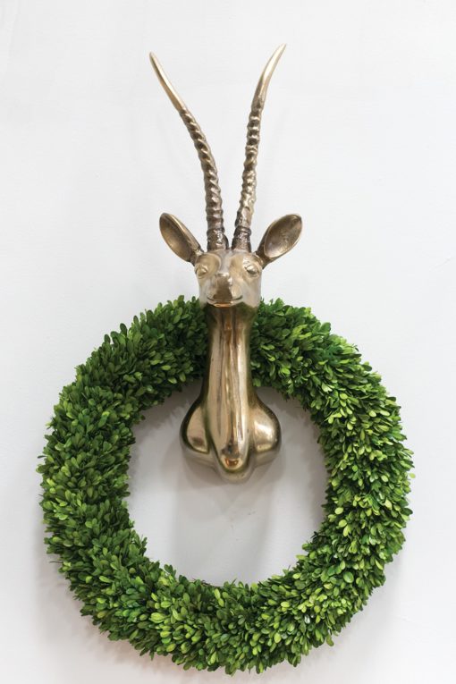 Natural Preserved Boxwood Square Round Wreath Hand Made