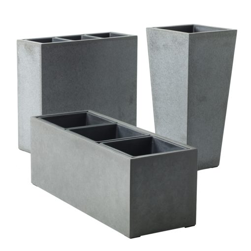 Concrete Slim Tower Planter and Vase Collection