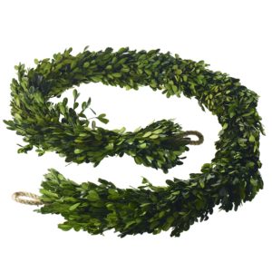 Preserved Boxwood Garland, Set of Two - Moss Manor
