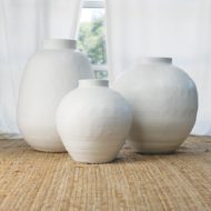 Santorini Oversized White Urn Vase Planter Collection