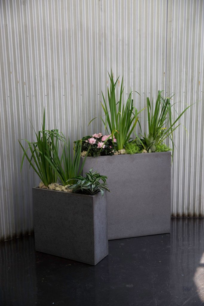 Concrete Slim Tower Planter Collection - Moss Manor