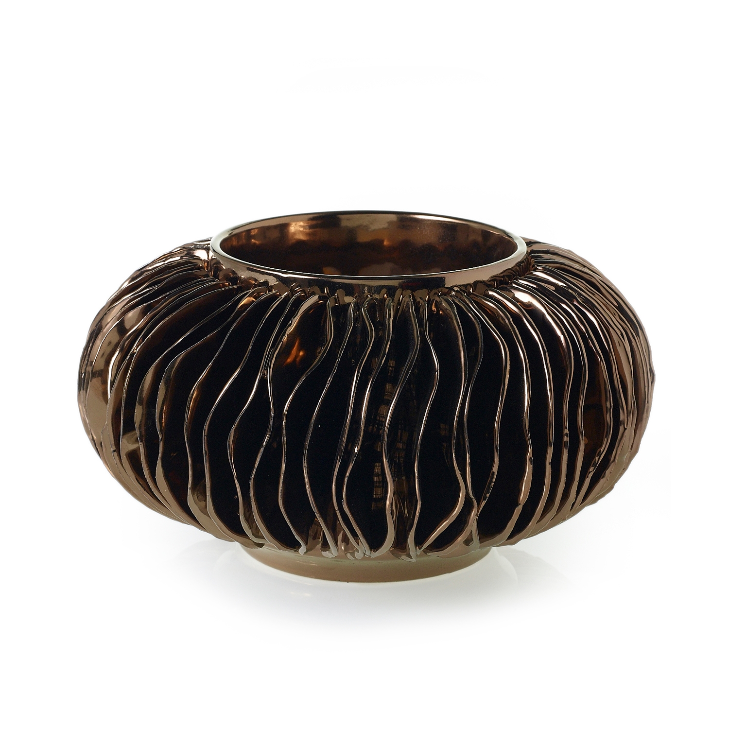 Fleur De Lis Living Chingford Ceramic Bronzed Decorative Floor Vase 