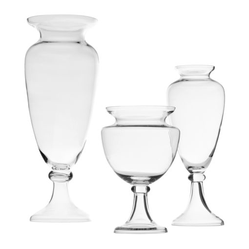 Belair Oversized Extra Large Grand Clear Glass Vase Vases Set
