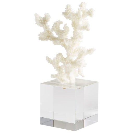 White Branch Coral Sculpture on Lucite