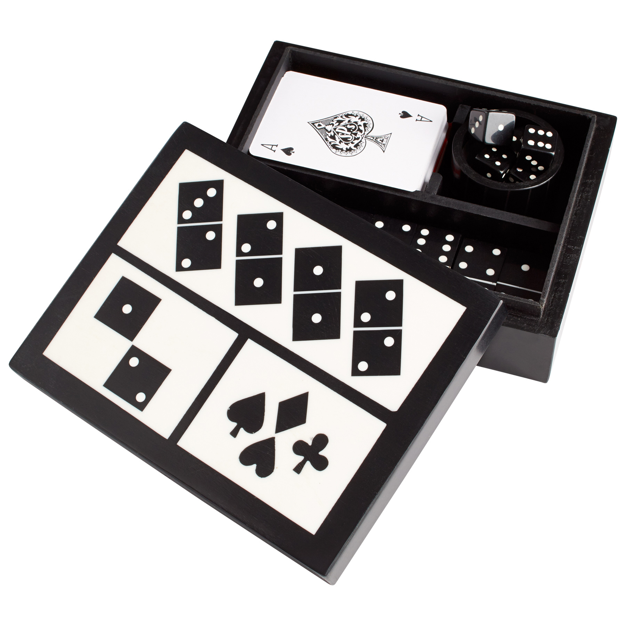 Dominoes Dice Cards Game Set Moss Manor