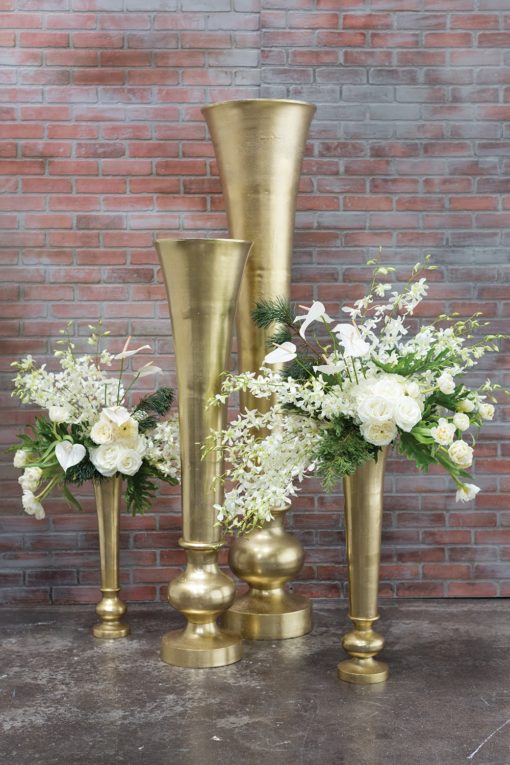 Gigantic Oversized Extra Large Floor 6' Polished Aluminum Gold Silver Vase Trophy Urn