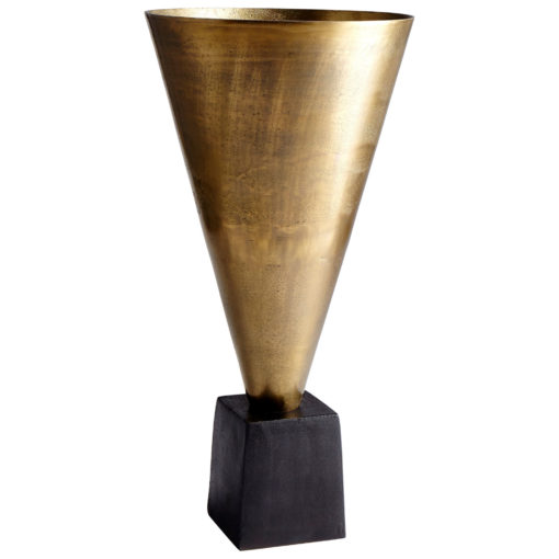 Bronze Black Antique Brass Trumpet Vase Aluminum